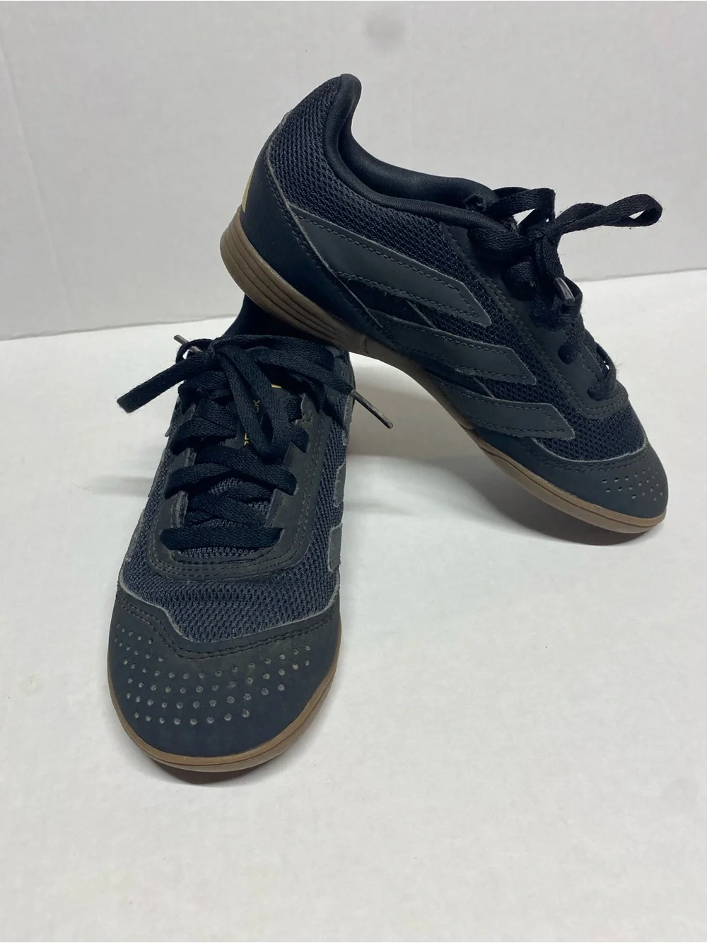 adidas Kids Black Sneakers with Gum Outsole